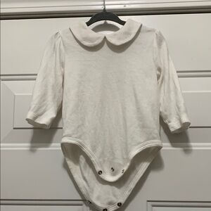 FREE Talbots 100% Cotton 9-12 Month White Long Sleeve One Piece